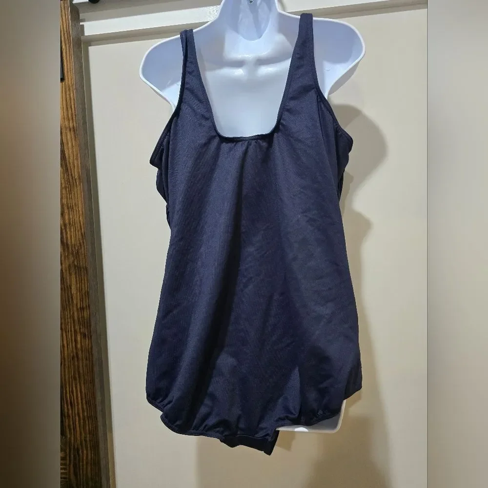 Miraclesuit Plus Size Crossover One Piece NWOT Size 24W Blue